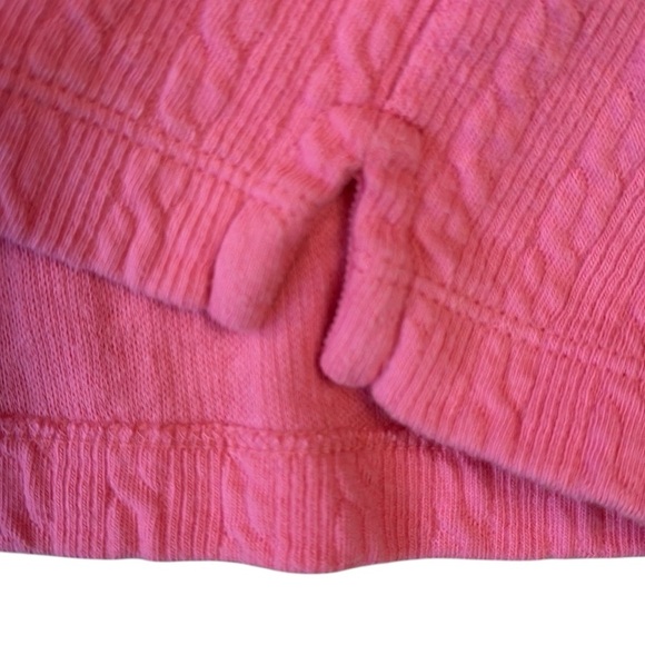 VTG Lauren Ralph Lauren Pink Cable Sweater Tee 3/4 Sleeve Cotton Light USA Large - Picture 8 of 12